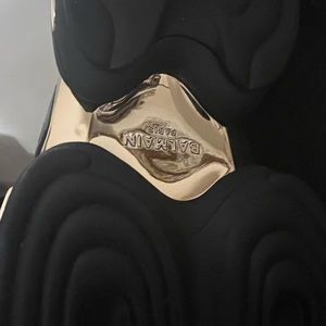 Size 9 Balmain Monogram Knit Hiking Sneakers